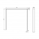 ΠΡΟΣΘΗΚΗ ΠΛΑΙΣΙΟ ΝΤΟΥΛΑΠΑΣ Fj 220 h217 CASHMERE 230x19x217