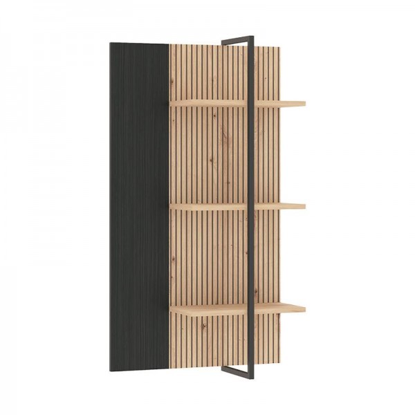 ΡΑΦΙ ΤΟΙΧΟΥ CORREZE ZP3P ΜΑΥΡΟ OAK-ARTISAN OAK 58x22x104εκ