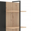 ΡΑΦΙ ΤΟΙΧΟΥ CORREZE ZP3P ΜΑΥΡΟ OAK-ARTISAN OAK 58x22x104εκ