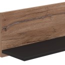 ΡΑΦΙ ΤΟΙΧΟΥ CORSICA ZP FLAGSTAFF OAK-ΜΑΥΡΟ 137,5x19,5x24εκ