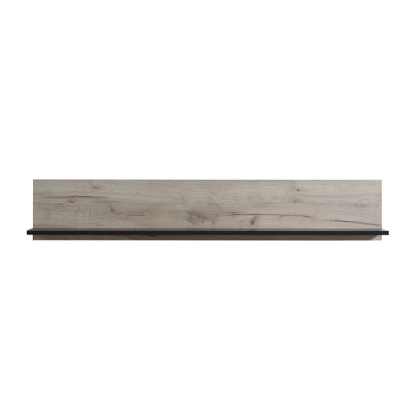 ΡΑΦΙ ΤΟΙΧΟΥ UMBRIA ZP GREY OAK-ΜΑΥΡΟ 137x19x24εκ m.b.r
