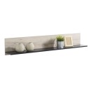 ΡΑΦΙ ΤΟΙΧΟΥ UMBRIA ZP GREY OAK-ΜΑΥΡΟ 137x19x24εκ m.b.r