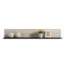 ΡΑΦΙ ΤΟΙΧΟΥ UMBRIA ZP GREY OAK-ΜΑΥΡΟ 137x19x24εκ m.b.r