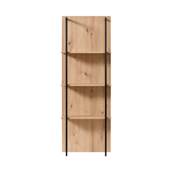 ΡΑΦΙΕΡΑ SARDINIA NP 500 ARTISAN OAK / ΜΑΥΡΟ 50x29.5x137.5εκ