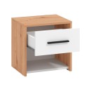 ΣΕΤ 2 ΚΟΜΟΔΙΝΑ VARADERO 2NO1F ARTISAN OAK-ΛΕΥΚΟ 42x33x42εκ fld