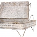 ΣΕΤ 2 ΜΕΤΑΛΛΙΚΩΝ ΔΙΑΚΟΣΜΗΤΙΚΩΝ ΔΙΣΚΩΝ Fylliana FL0267 ΑΝΤΙΚΕ ΑΣΗΜΙ ΧΡΩΜΑ 34x34x11εκ & 29x29x11εκ