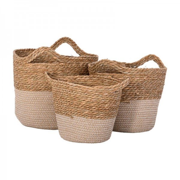 ΣΕΤ 3 ΨΑΘΙΝΑ ΚΑΛΑΘΙΑ Fylliana FL231120 BOHO ΦΥΣΙΚΟ ΧΡΩΜΑ ΦΥΣΙΚΟ-ΛΕΥΚΟ ΧΡΩΜΑ 33x27εκ,30x23εκ,25x20εκ