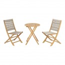 ΣΕΤ BISTRO 3 ΤΕΜ ΞΥΛΟ ΑΚΑΚΙΑΣ Fylliana FL3709 ΚΑΡΥΔΙ ΣΚΕΛΕΤΟΣ-ΜΠΕΖ ΚΟΡΔΟΝΙ 60x60x75εκ