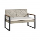 ΣΕΤ ΚΗΠΟΥ 4 ΤΕΜΑΧΙΩΝ Fylianna Sesilia ΑΠΟ ΞΥΛΟ ΑΚΑΚΙΑΣ ΜΑΥΡΟ-ΓΚΡΙ ΑΝΟΙΧΤΟ ΧΡΩΜΑ 112x61x76εκ