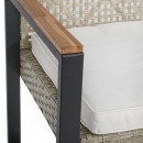 ΣΕΤ ΚΗΠΟΥ 4 ΤΕΜΑΧΙΩΝ Fylianna Sesilia ΑΠΟ ΞΥΛΟ ΑΚΑΚΙΑΣ ΜΑΥΡΟ-ΓΚΡΙ ΑΝΟΙΧΤΟ ΧΡΩΜΑ 112x61x76εκ