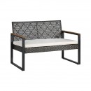 ΣΕΤ ΚΗΠΟΥ 4 ΤΕΜΑΧΙΩΝ Fylianna Sesilia ΑΠΟ ΞΥΛΟ ΑΚΑΚΙΑΣ ΜΑΥΡΟ-ΚΑΦΕ ΧΡΩΜΑ 112x61x76εκ