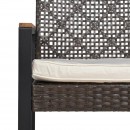 ΣΕΤ ΚΗΠΟΥ 4 ΤΕΜΑΧΙΩΝ Fylianna Sesilia ΑΠΟ ΞΥΛΟ ΑΚΑΚΙΑΣ ΜΑΥΡΟ-ΚΑΦΕ ΧΡΩΜΑ 112x61x76εκ