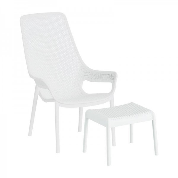 ΣΕΤ ΚΗΠΟΥ ΠΟΛΥΘΡΟΝΑ ΚΑΙ ΥΠΟΠΟΔΙΟ Fylliana “Avelyn” ΜΕ UV ΠΡΟΣΤΑΣΙΑ ΛΕΥΚΟ ΧΡΩΜΑ