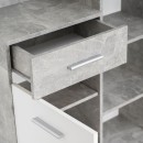 ΣΤΑΝΤ ΧΩΛ ΚΑΙ ΠΑΠΟΥΤΣΟΘΗΚΗ MARTIN ΓΚΡΙ CONCRETE-ΛΕΥΚΟ 133,5x33x197,5εκ fxtr