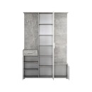 ΣΤΑΝΤ ΧΩΛ ΚΑΙ ΠΑΠΟΥΤΣΟΘΗΚΗ MARTIN ΓΚΡΙ CONCRETE-ΛΕΥΚΟ 133,5x33x197,5εκ fxtr