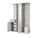 ΣΤΑΝΤ ΧΩΛ ΚΑΙ ΠΑΠΟΥΤΣΟΘΗΚΗ MARTIN ΓΚΡΙ CONCRETE-ΛΕΥΚΟ 133,5x33x197,5εκ fxtr