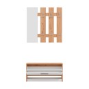 ΣΤΑΝΤ ΓΙΑ ΧΩΛ RIMINI ARTISAN OAK-ΛΕΥΚΟ 92x28x202εκ fxtr