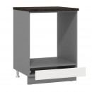 ΣΤΟΙΧΕΙΟ ΚΟΥΖΙΝΑΣ PETRA D60 UR ΓΚΡΙ ΓΡΑΦΙΤΗΣ-ΛΕΥΚΟ HIGH GLOSS FOIL-ΓΚΡΙ MAT FOIL 60x55x82εκ