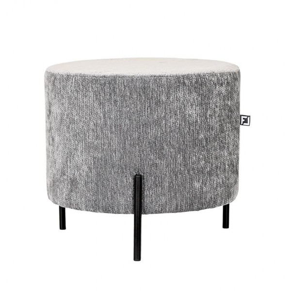 ΣΤΡΟΓΓΥΛΟ ΣΚΑΜΠΟ Fylliana New Lux ΓΚΡΙ ΧΡΩΜΑ 46x46x43εκ