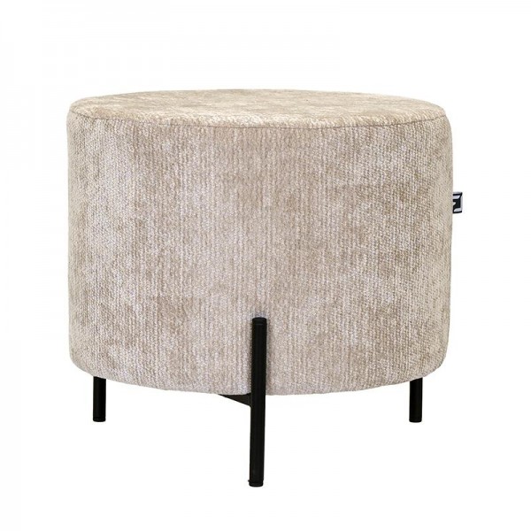 ΣΤΡΟΓΓΥΛΟ ΣΚΑΜΠΟ Fylliana New Lux ΜΠΕΖ ΧΡΩΜΑ 46x46x43εκ