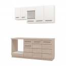 ΣΥΝΘΕΣΗ ΚΟΥΖΙΝΑΣ SAVONA 180 GREY OAK/ΛΕΥΚΟ 180x57x200εκ