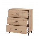 ΣΥΡΤΑΡΙΕΡΑ ALERIA 80 3F ARTISAN OAK ΧΡΩΜΑ 77x40x90εκ