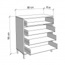 ΣΥΡΤΑΡΙΕΡΑ ARBELA 80 4F LIGHT PORT OAK ΧΡΩΜΑ 80x40x90εκ
