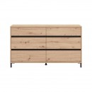 ΣΥΡΤΑΡΙΕΡΑ MARRON 157 6F ARTISAN OAK/ΜΑΥΡΟ ΜΑΤΤ ΧΡΩΜΑ 157x40x90εκ
