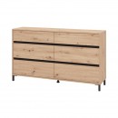ΣΥΡΤΑΡΙΕΡΑ MARRON 157 6F ARTISAN OAK/ΜΑΥΡΟ ΜΑΤΤ ΧΡΩΜΑ 157x40x90εκ