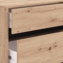 ΣΥΡΤΑΡΙΕΡΑ MARRON 157 6F ARTISAN OAK/ΜΑΥΡΟ ΜΑΤΤ ΧΡΩΜΑ 157x40x90εκ