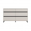 ΣΥΡΤΑΡΙΕΡΑ MARRON 157 6F CASHMERE/ΜΑΥΡΟ ΜΑΤΤ ΧΡΩΜΑ 157x40x90εκ
