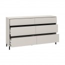 ΣΥΡΤΑΡΙΕΡΑ MARRON 157 6F CASHMERE/ΜΑΥΡΟ ΜΑΤΤ ΧΡΩΜΑ 157x40x90εκ
