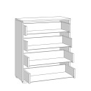 ΣΥΡΤΑΡΙΕΡΑ RITMO 4F SONOMA 68x35x80.5εκ