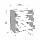 ΣΥΡΤΑΡΙΕΡΑ SALONA 80 3F CASHMERE ΧΡΩΜΑ 80x40x90εκ