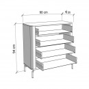 ΣΥΡΤΑΡΙΕΡΑ SERDICA 90 4F CASHMERE ΧΡΩΜΑ 90x40x94εκ