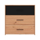 ΣΥΡΤΑΡΙΕΡΑ VARADERO 3F ARTISAN OAK-ΜΑΥΡΟ 80,5x33x80,5εκ