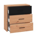 ΣΥΡΤΑΡΙΕΡΑ VARADERO 3F ARTISAN OAK-ΜΑΥΡΟ 80,5x33x80,5εκ