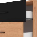ΣΥΡΤΑΡΙΕΡΑ VARADERO 3F ARTISAN OAK-ΜΑΥΡΟ 80,5x33x80,5εκ