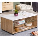 ΤΡΑΠΕΖΑΚΙ ΣΑΛΟΝΙΟΥ BERT ARTISAN OAK-ΛΕΥΚΗ ΛΑΚΑ 101x60x45εκ