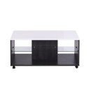 ΤΡΑΠΕΖΑΚΙ ΣΑΛΟΝΙΟΥ BERT BLACK GREY WOOD-ΛΑΚΚΑ 101x60x45εκ