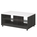 ΤΡΑΠΕΖΑΚΙ ΣΑΛΟΝΙΟΥ BERT BLACK GREY WOOD-ΛΑΚΚΑ 101x60x45εκ