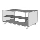 ΤΡΑΠΕΖΑΚΙ ΣΑΛΟΝΙΟΥ BERT BLACK GREY WOOD-ΛΑΚΚΑ 101x60x45εκ