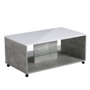 ΤΡΑΠΕΖΑΚΙ ΣΑΛΟΝΙΟΥ BERT ΓΚΡΙ CONCRETE-ΛΕΥΚΗ ΛΑΚΑ 101x60x45εκ