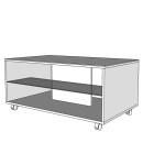 ΤΡΑΠΕΖΑΚΙ ΣΑΛΟΝΙΟΥ BERT ΓΚΡΙ CONCRETE-ΛΕΥΚΗ ΛΑΚΑ 101x60x45εκ