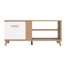 ΤΡΑΠΕΖΑΚΙ ΣΑΛΟΝΙΟΥ BRETAGNA ARTISAN OAK-ΛΕΥΚΟ HIGH GLOSS FOIL 120x60x53,5εκ a.p.r