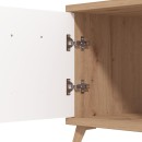 ΤΡΑΠΕΖΑΚΙ ΣΑΛΟΝΙΟΥ BRETAGNA ARTISAN OAK-ΛΕΥΚΟ HIGH GLOSS FOIL 120x60x53,5εκ a.p.r