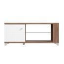 ΤΡΑΠΕΖΑΚΙ ΣΑΛΟΝΙΟΥ BURGUNDY ΛΕΥΚΟ-FLAGSTAFF OAK-ΛΕΥΚΟ HIGH GLOSS FOIL 118x60x48,5εκ s.p.k
