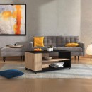 ΤΡΑΠΕΖΑΚΙ ΣΑΛΟΝΙΟΥ CORREZE ΜΑΥΡΟ OAK-ARTISAN OAK 101x55x47εκ