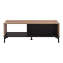 ΤΡΑΠΕΖΑΚΙ ΣΑΛΟΝΙΟΥ CORSICA FLAGSTAFF OAK-ΜΑΥΡΟ 120x60x45εκ