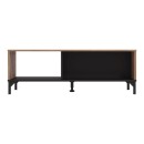 ΤΡΑΠΕΖΑΚΙ ΣΑΛΟΝΙΟΥ CORSICA FLAGSTAFF OAK-ΜΑΥΡΟ 120x60x45εκ